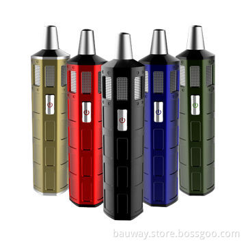 Stainless steel dry herb vaporizer with 6 temperature settings no inside air all fresh air cycle